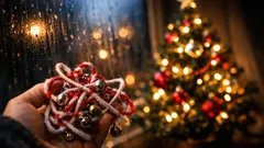 Easy pipe cleaner Christmas decorations for a small tree